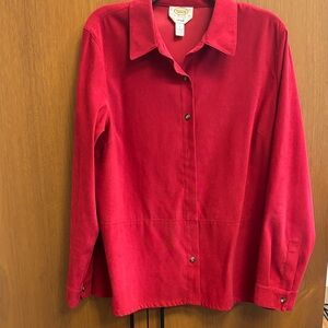 Talbots Vibrant Red Stretch Shirt